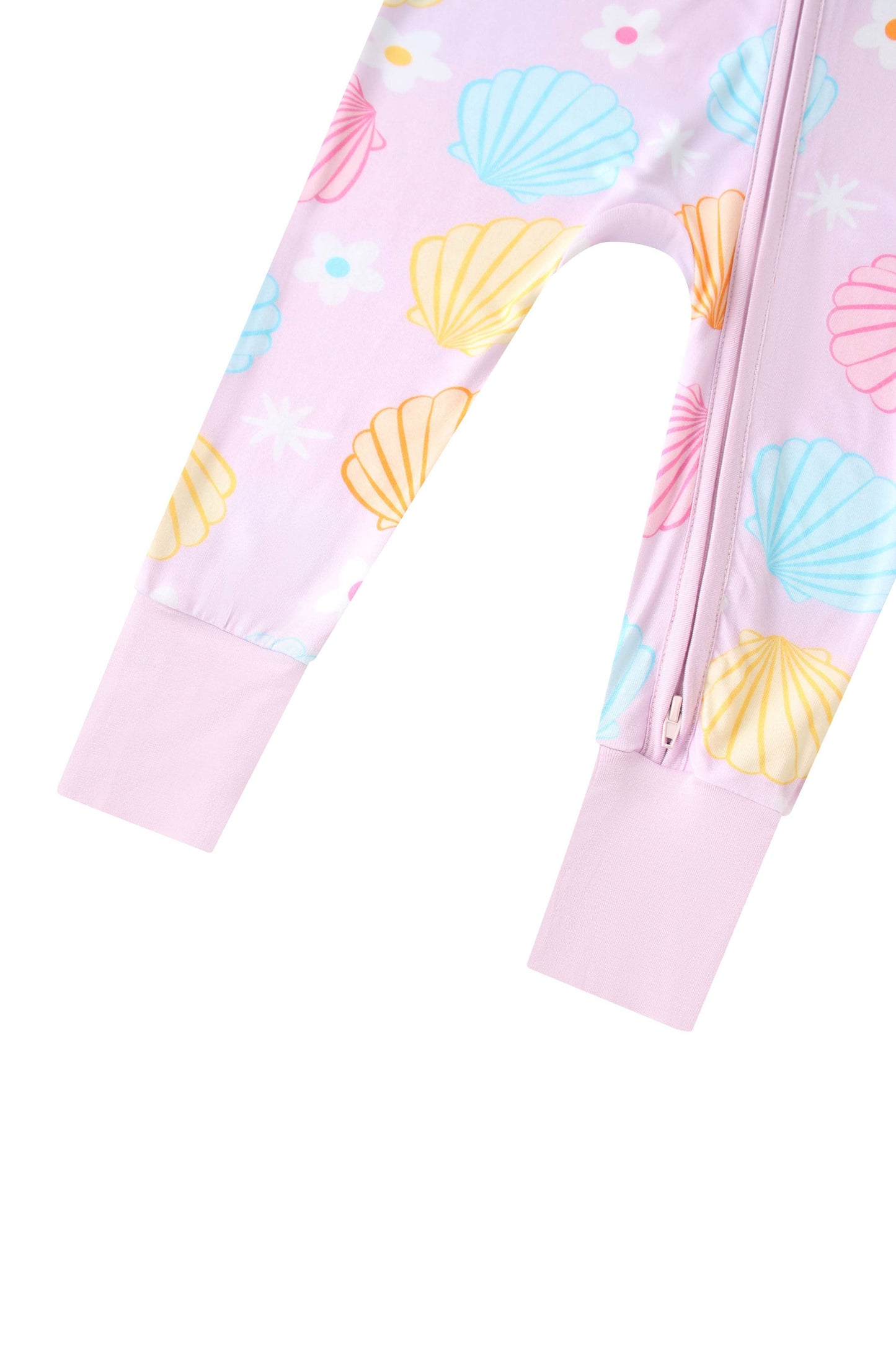Pastel Seashell Bamboo Zippy Pajamas / Jammies