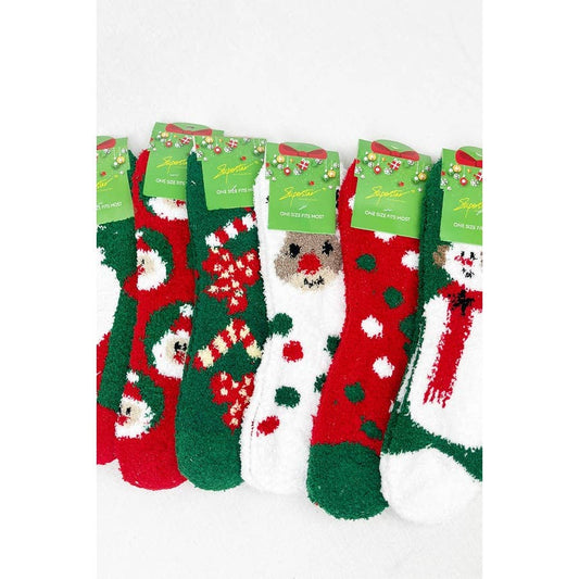 Santa and Friends Christmas Cozy Socks