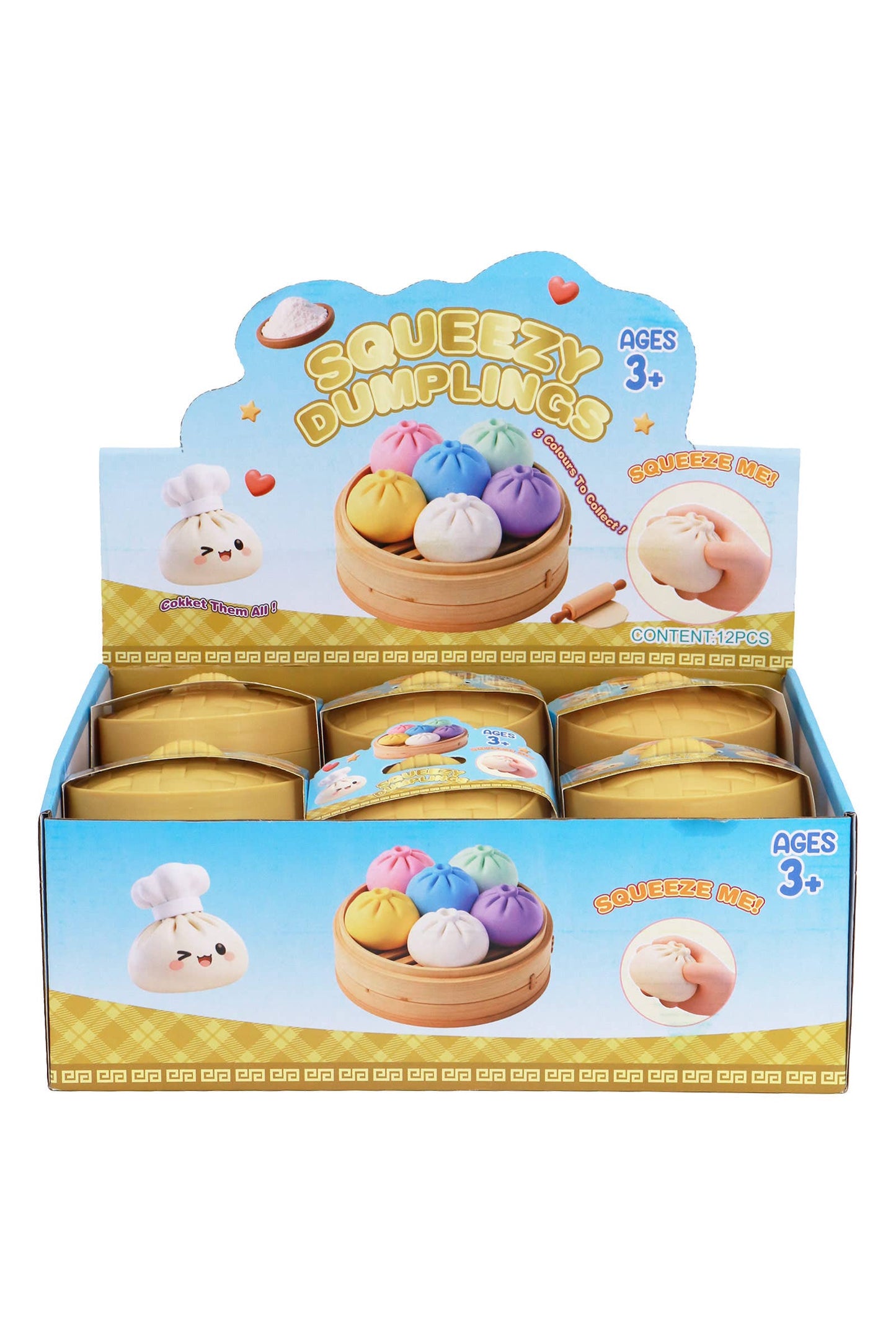 Ombre Dumpling Soft Slime Filled Squishy Blind Box - 12 Pcs