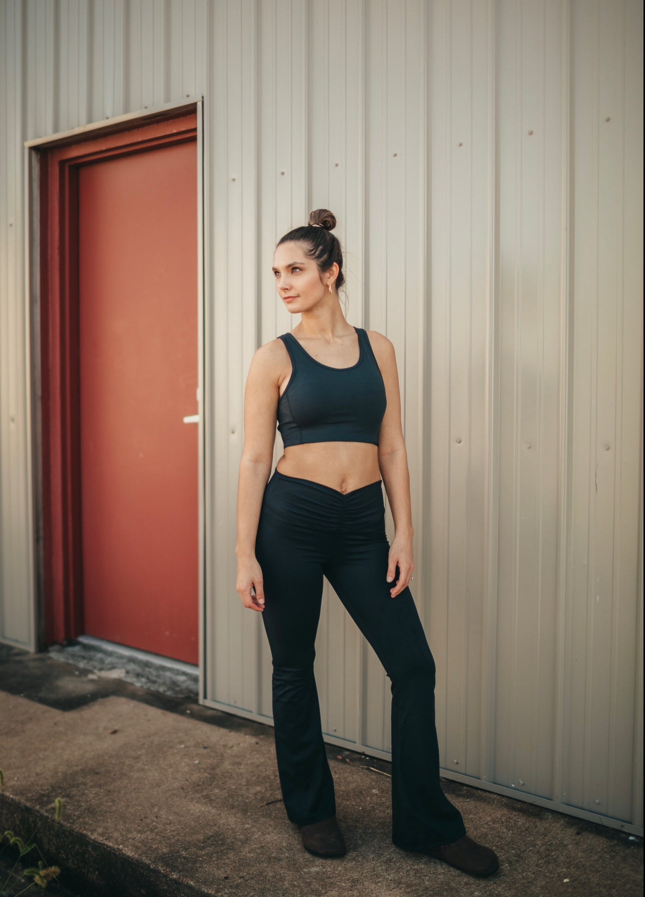 Black Cut Out Sports Bra