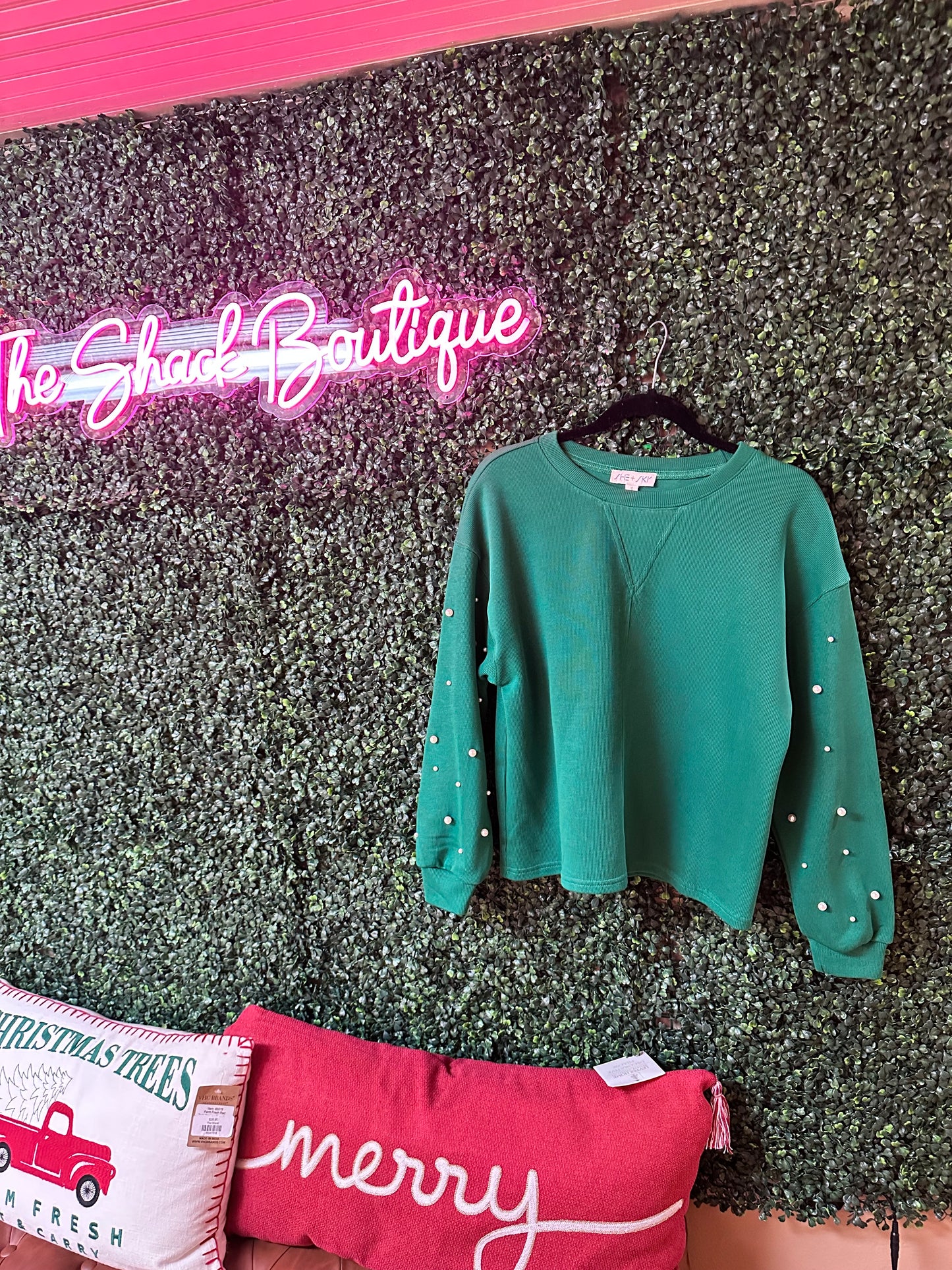 Pearl Kelly green Winter top