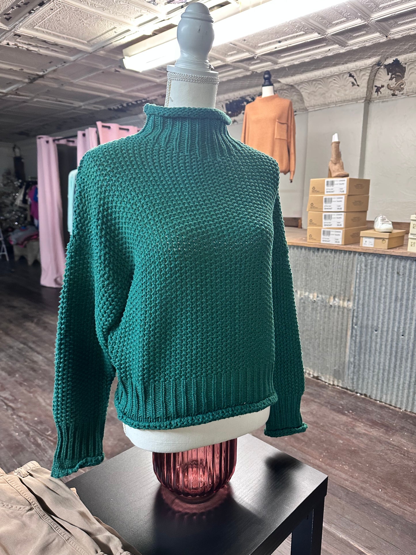 Sea green sweater