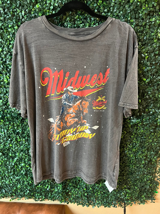 Midwest cowboy tee oversized