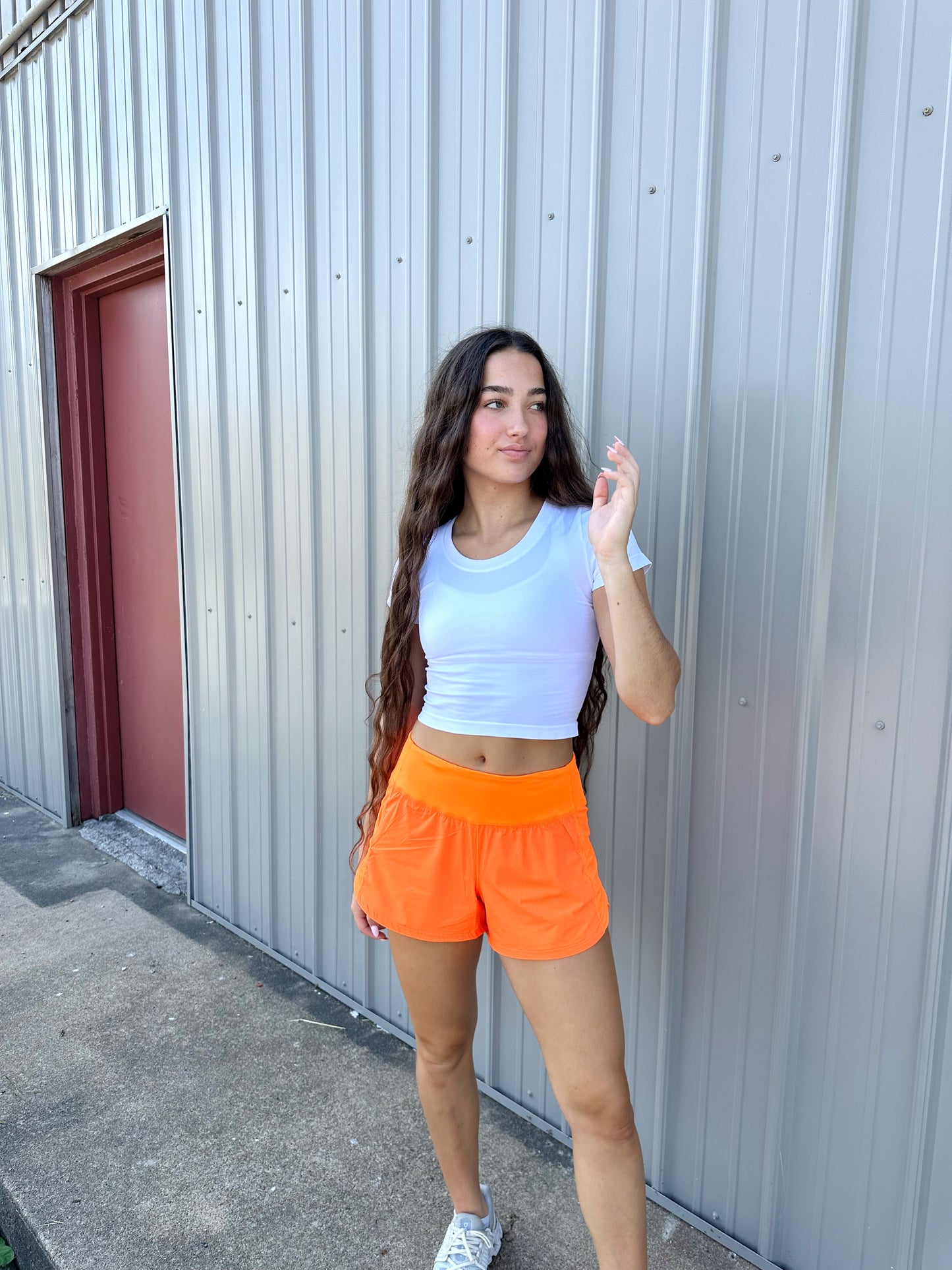 Bright Orange Active Shorts