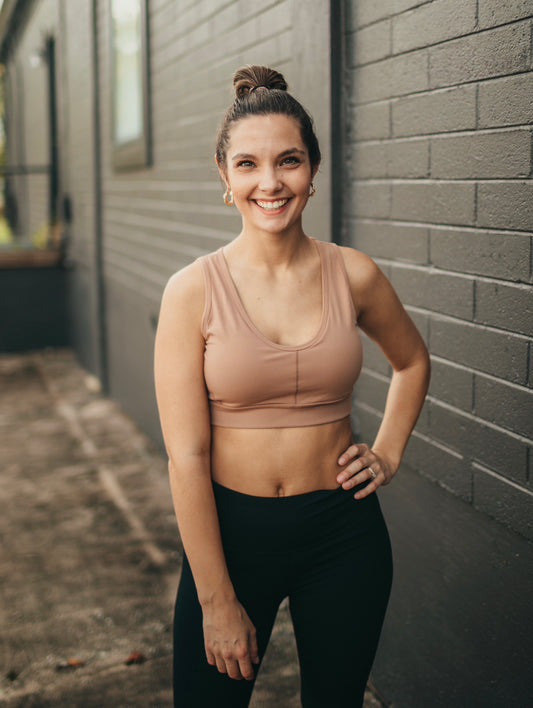 Bronze Cut Out Sports Bra