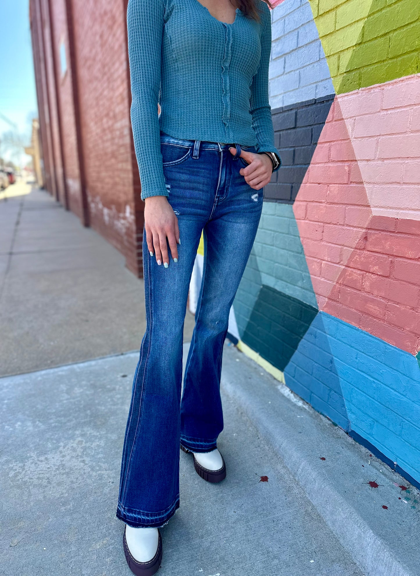 High Rise Flare Jeans