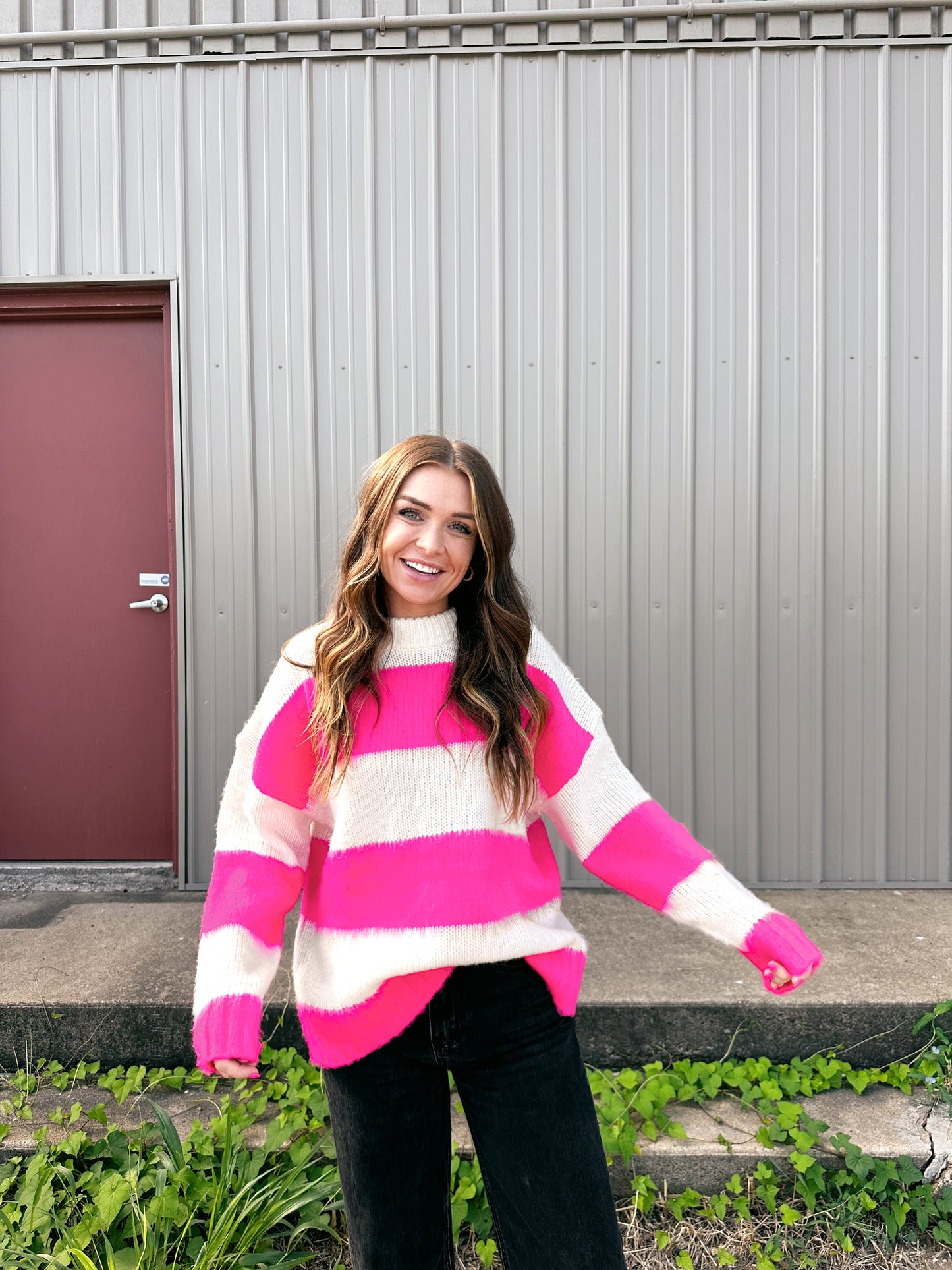 Orchid Striped Pullover