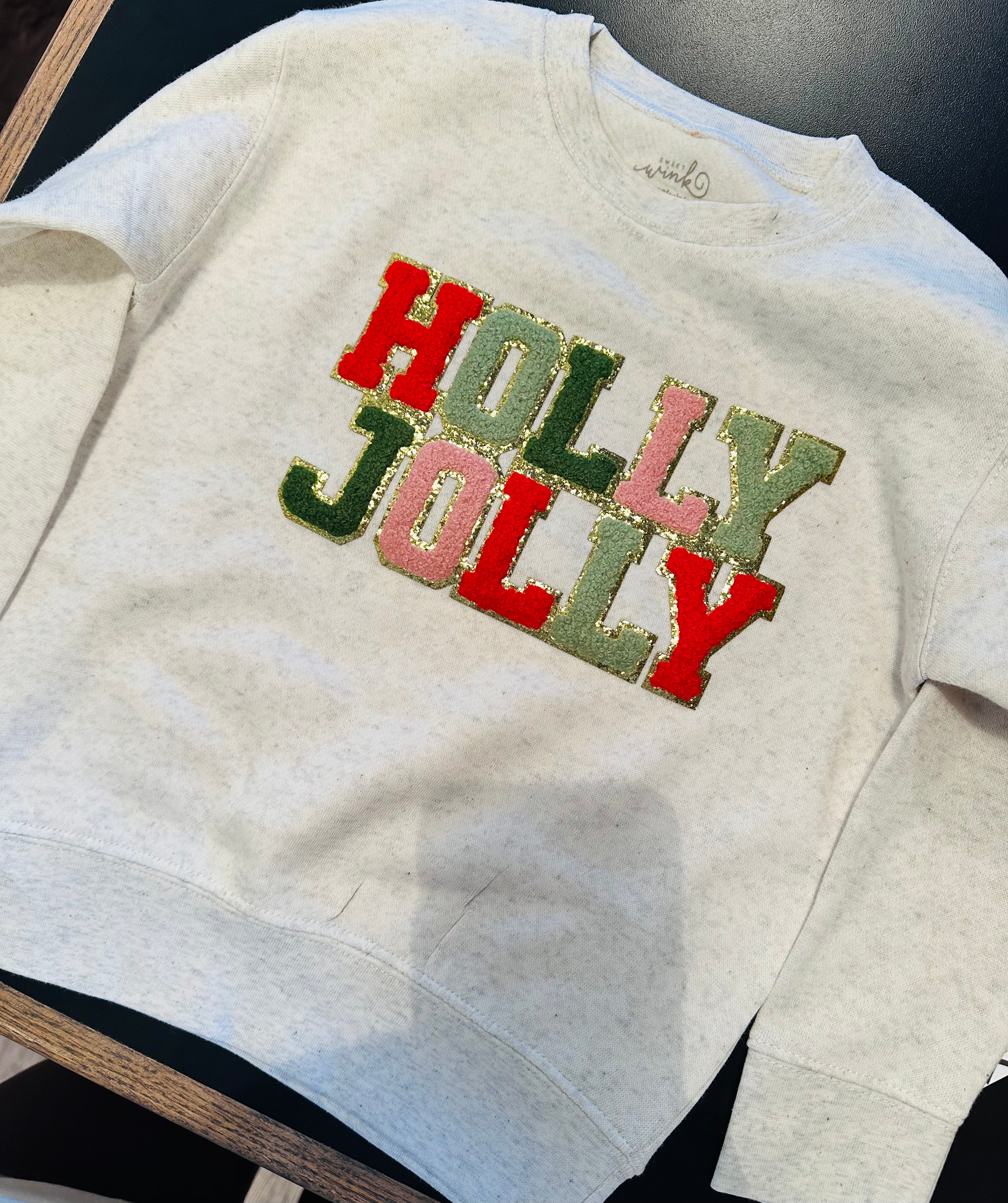 Holly Jolly Girls Christmas Sweater