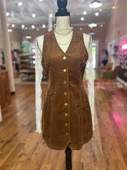 Brown Corduroy Dress