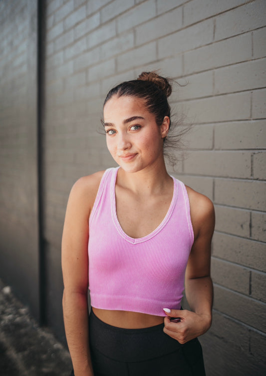 Bright Mauve Washed Tank