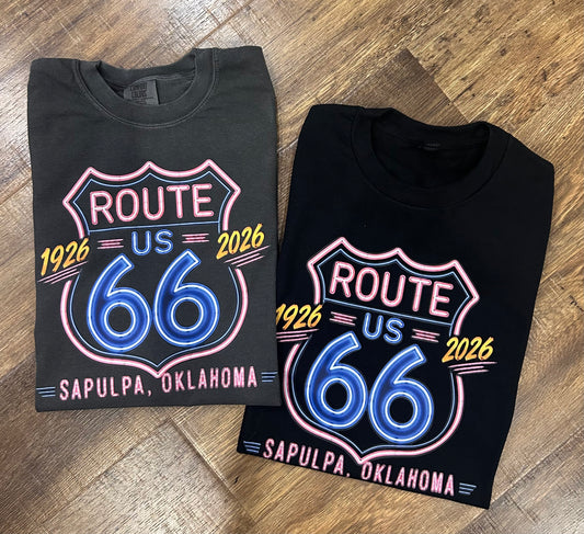 NEON Route 66 tshirt