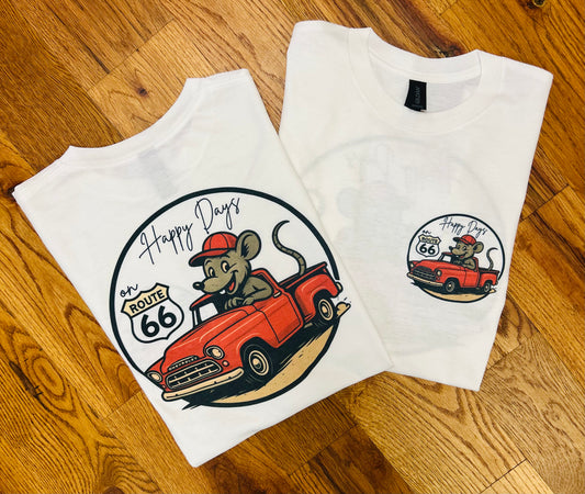 Route 66 Rat Rod Truck Tshirt