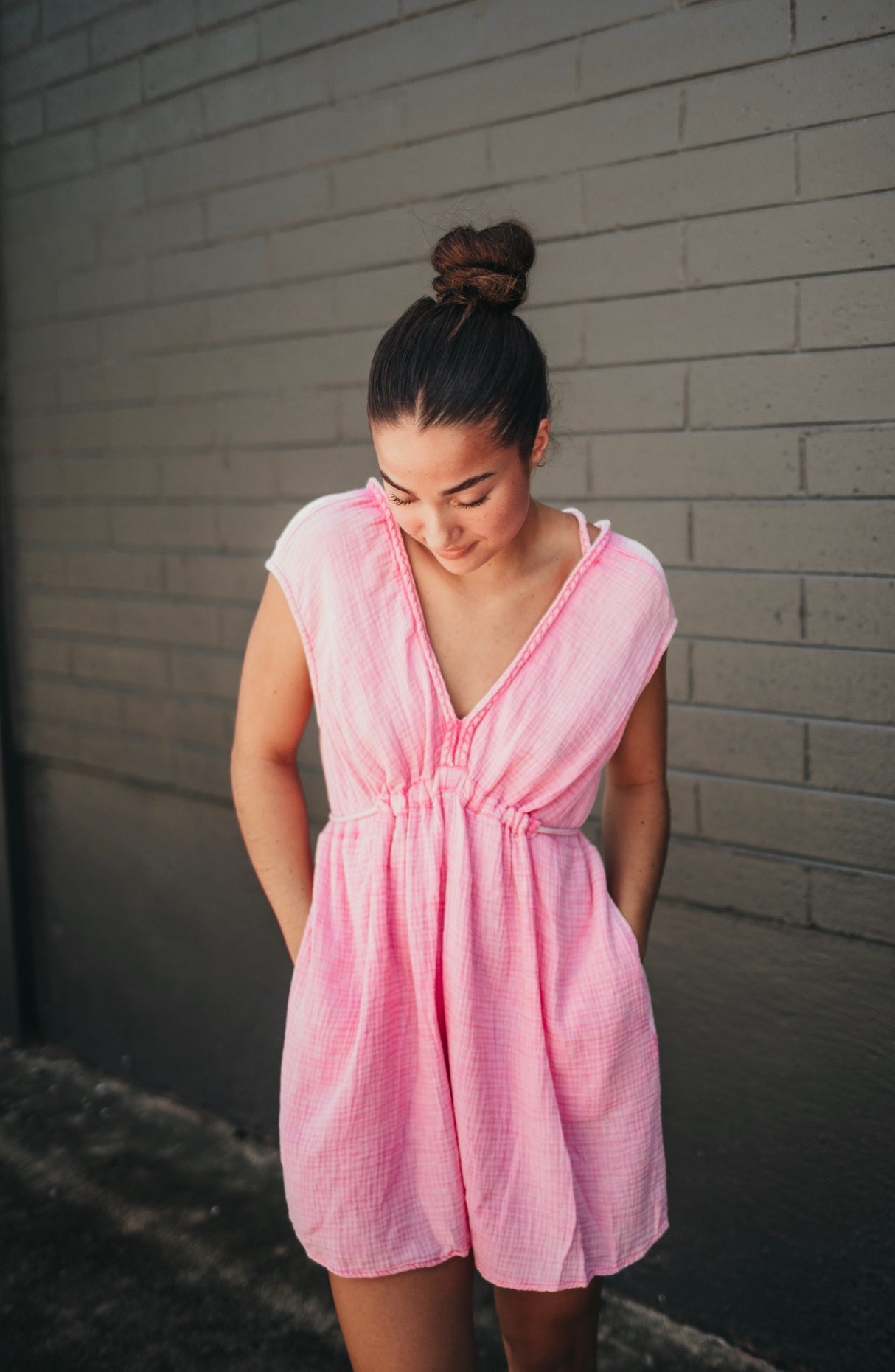 Bubble Mineral Pink Romper