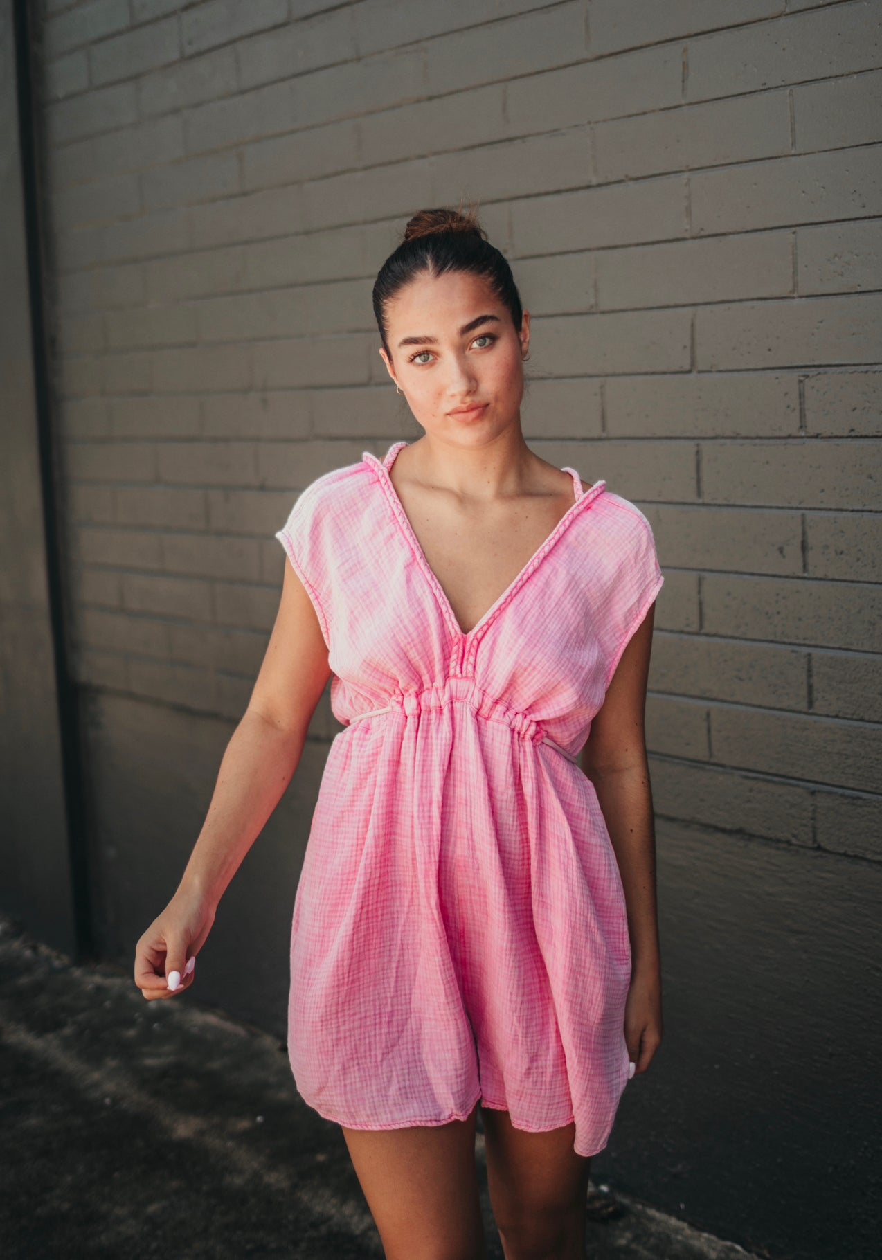 Bubble Mineral Pink Romper