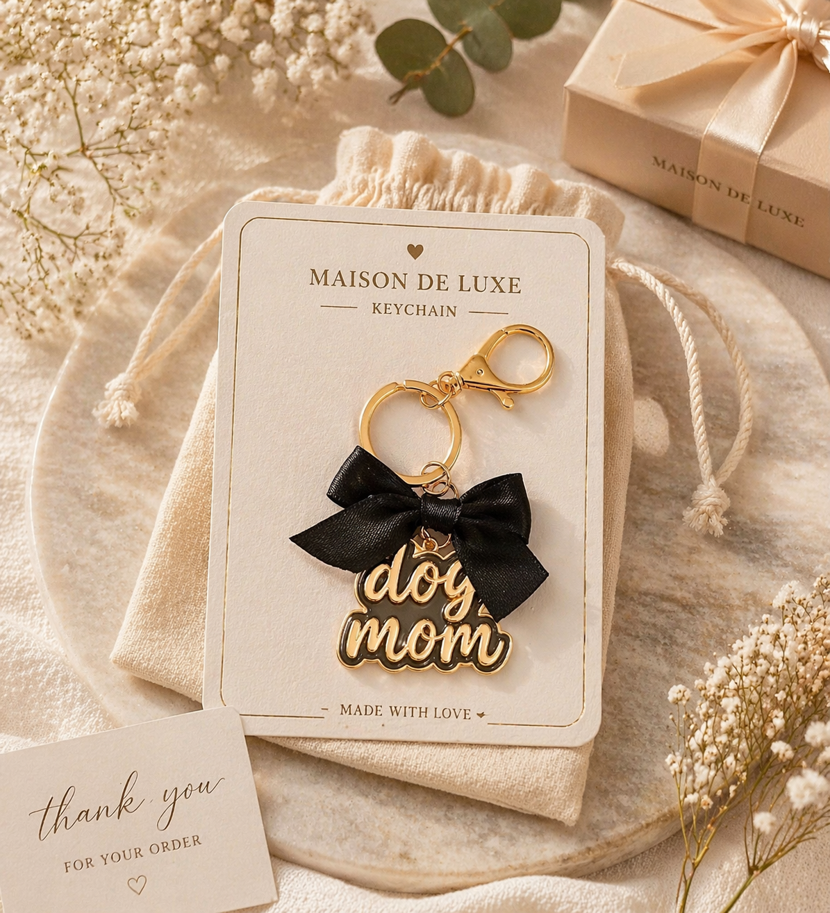 Dog Mom keychain