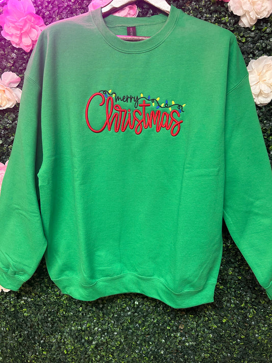 Merry Christmas embroidered sweatshirt