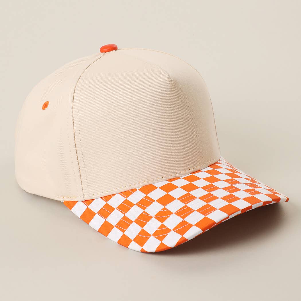 CHECKERBOARD Brim Two-Tone Trucker Hat
