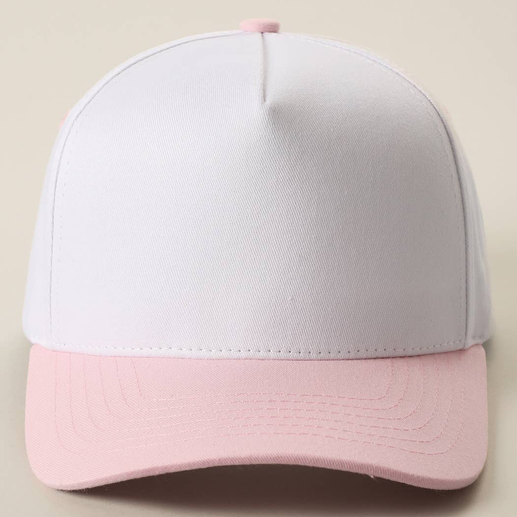 Color Pop Button Two-Tone Trucker Hat