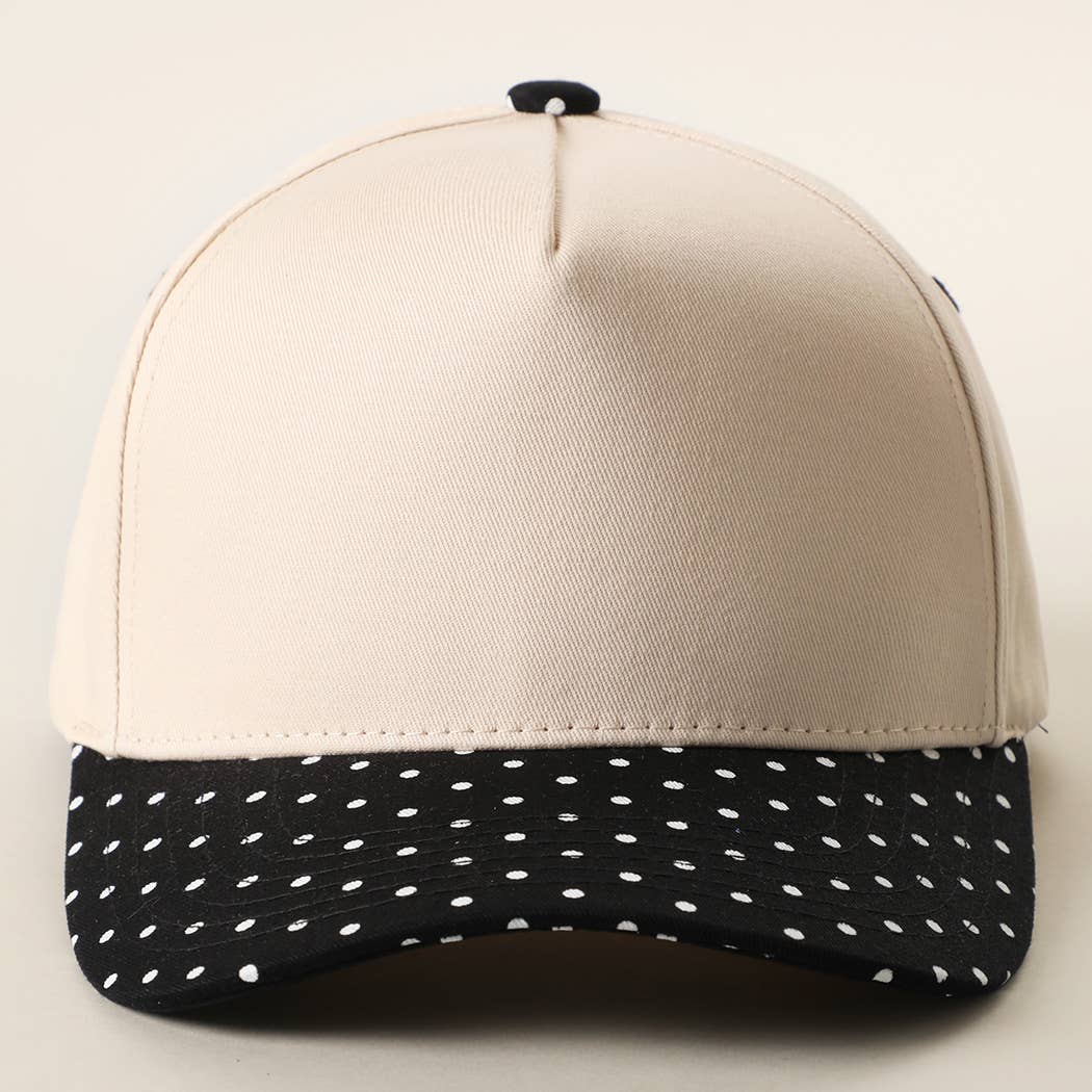 SMALL POLKA DOT Brim Two-Tone Trucker Hat