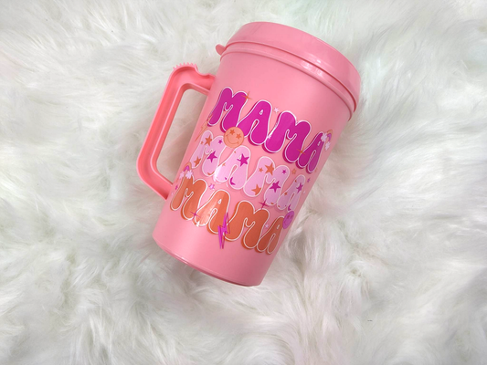 Retro Star Stacked MAMA HIP SIPS Mega Mug 34oz