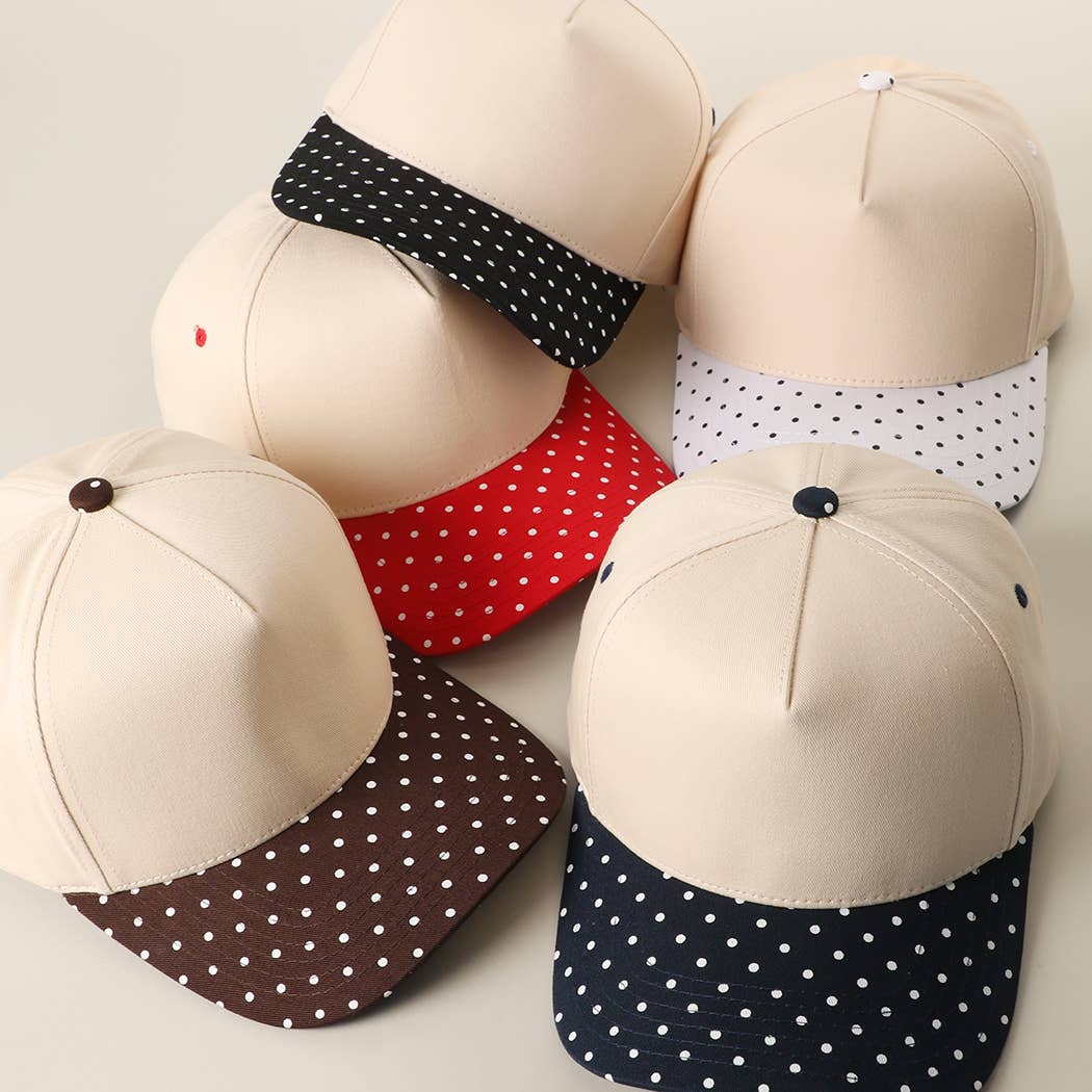 SMALL POLKA DOT Brim Two-Tone Trucker Hat