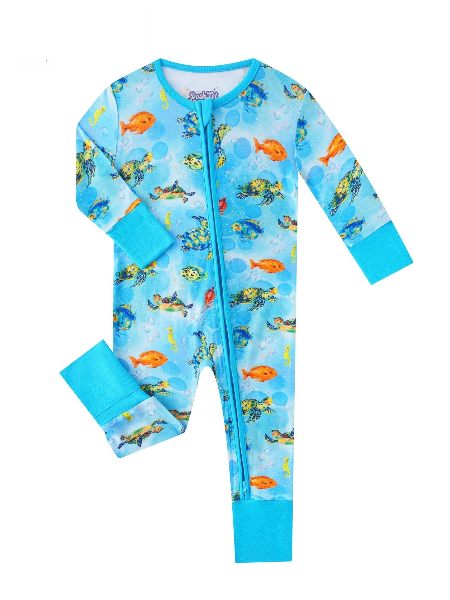 Sea Turtle Bamboo Zippy Pajamas / Jammies