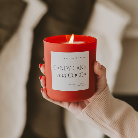 *NEW* Candy Cane & Cocoa 15 oz Soy Candle - Christmas Gifts