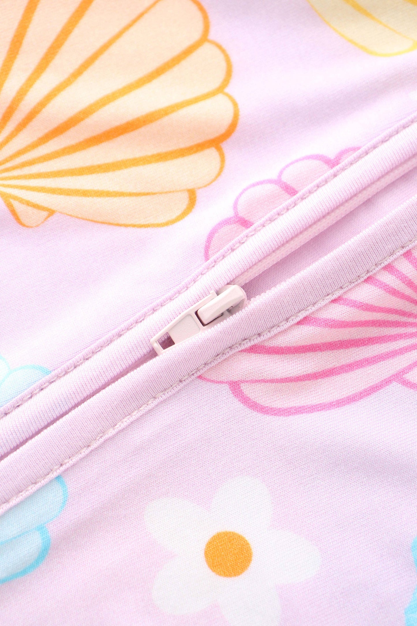 Pastel Seashell Bamboo Zippy Pajamas / Jammies