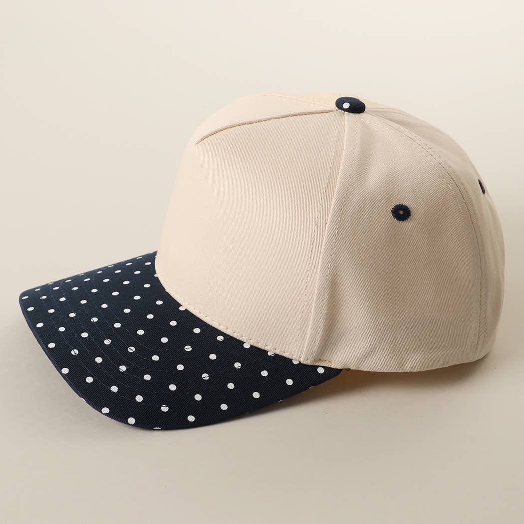 SMALL POLKA DOT Brim Two-Tone Trucker Hat