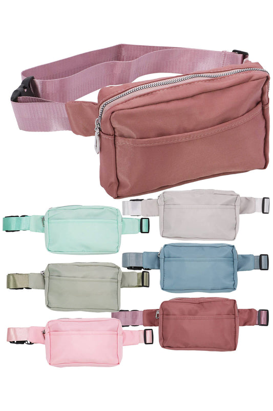 Matte Pastel Belt Bum Fanny Pack