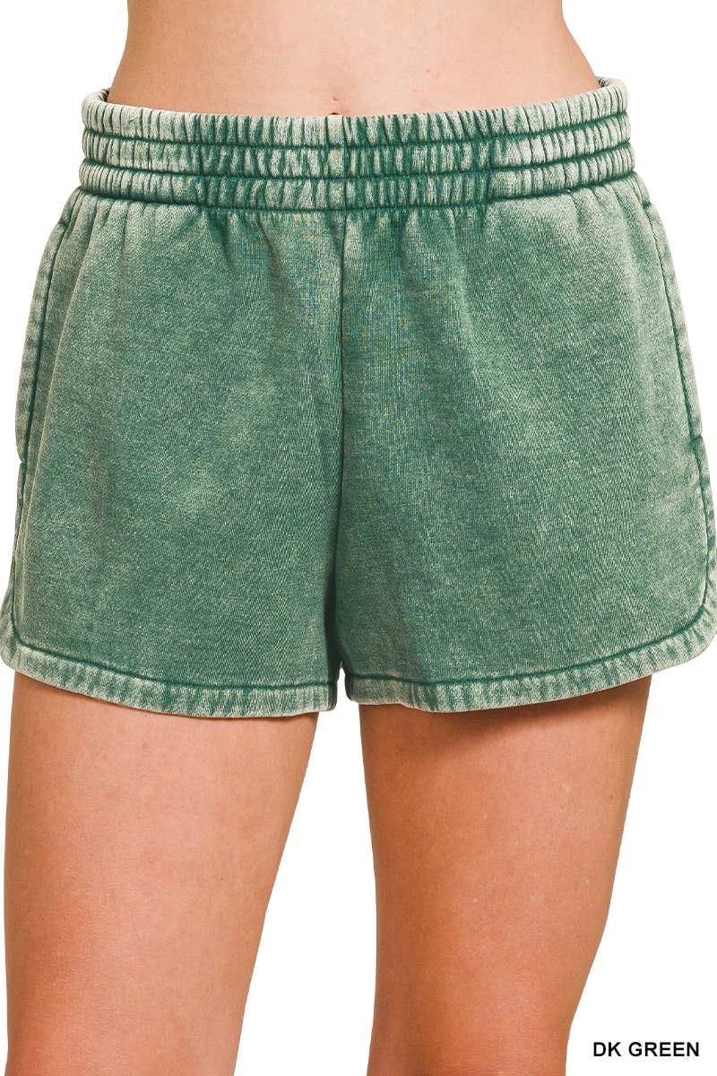 Acid Washed Dolphin Shorts