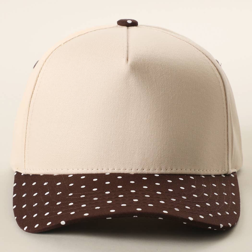 SMALL POLKA DOT Brim Two-Tone Trucker Hat