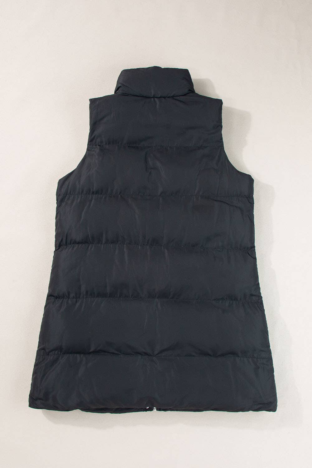 Winter Full Zipper Pockets Puffer Outerwear Vest