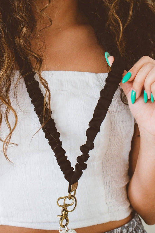 Black Scrunchie Lanyard