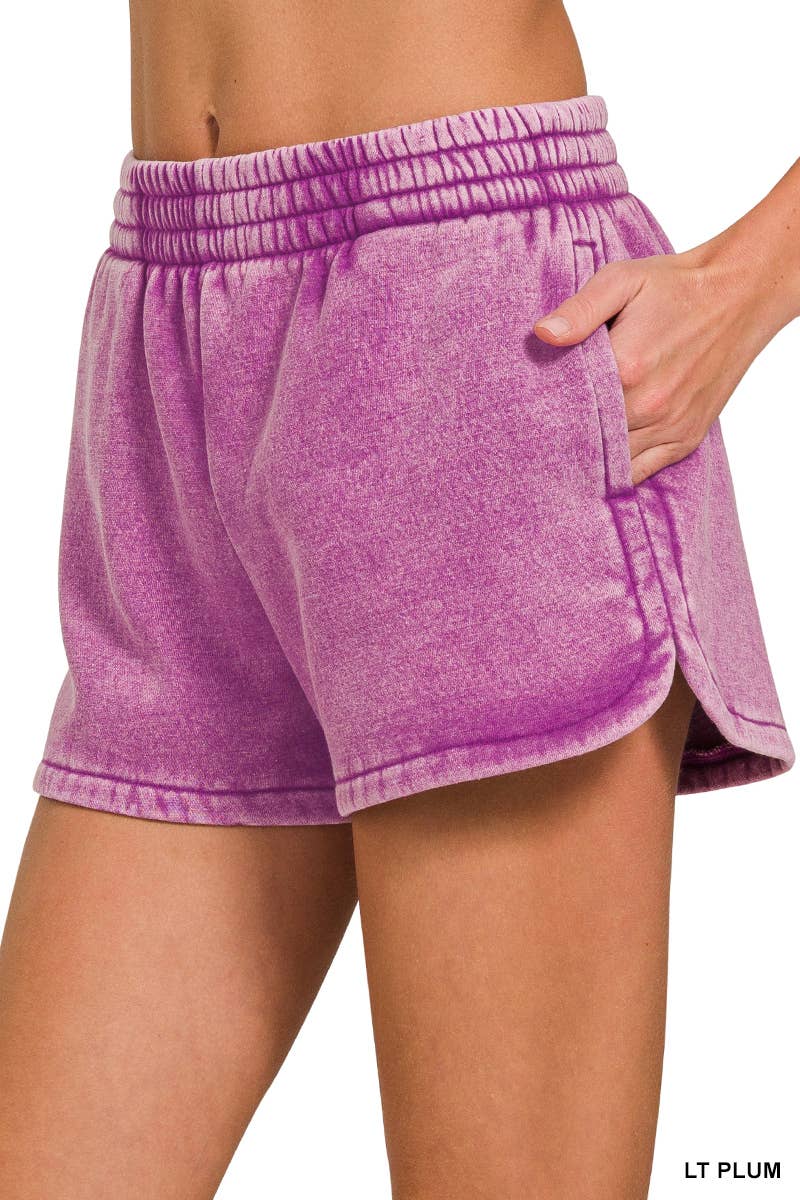 Acid Washed Dolphin Shorts