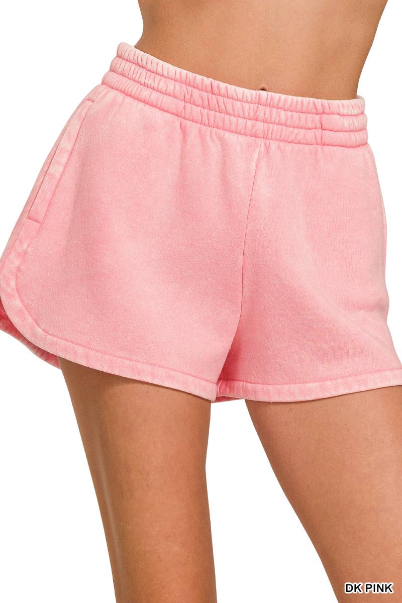 Acid Washed Dolphin Shorts