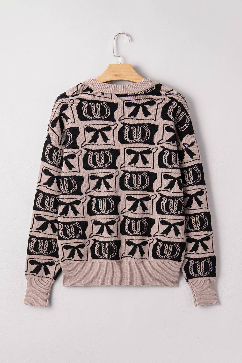 Bows Horseshoes Western Sweater
