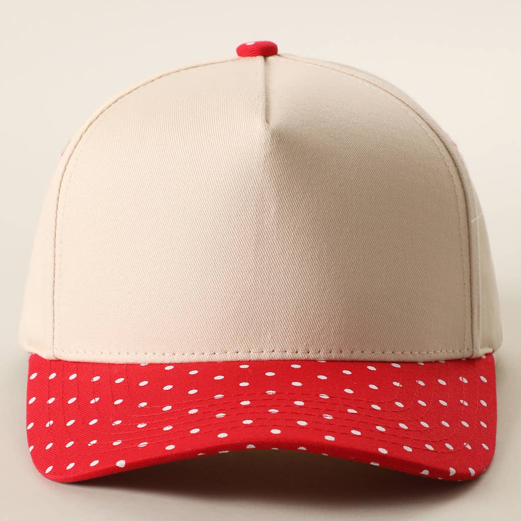 SMALL POLKA DOT Brim Two-Tone Trucker Hat