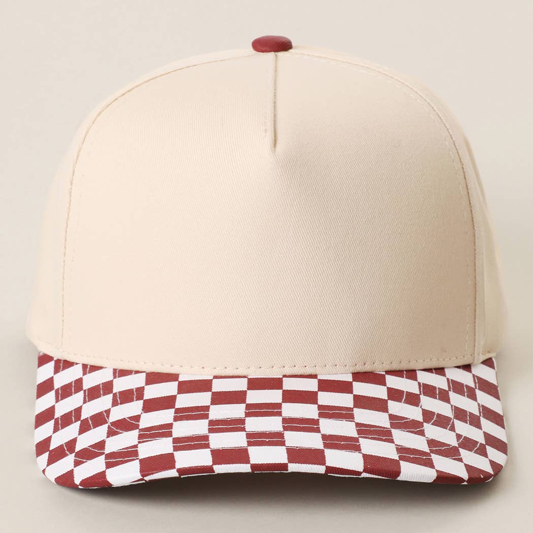 CHECKERBOARD Brim Two-Tone Trucker Hat