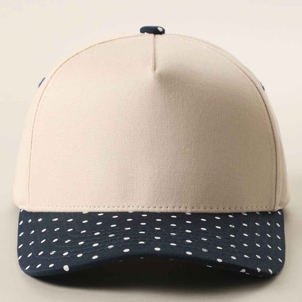 SMALL POLKA DOT Brim Two-Tone Trucker Hat