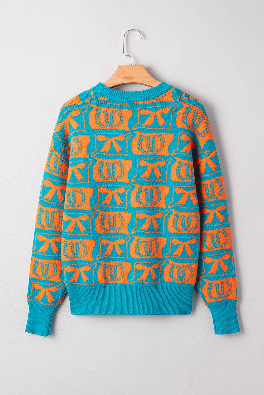 Bows Horseshoes Western Sweater
