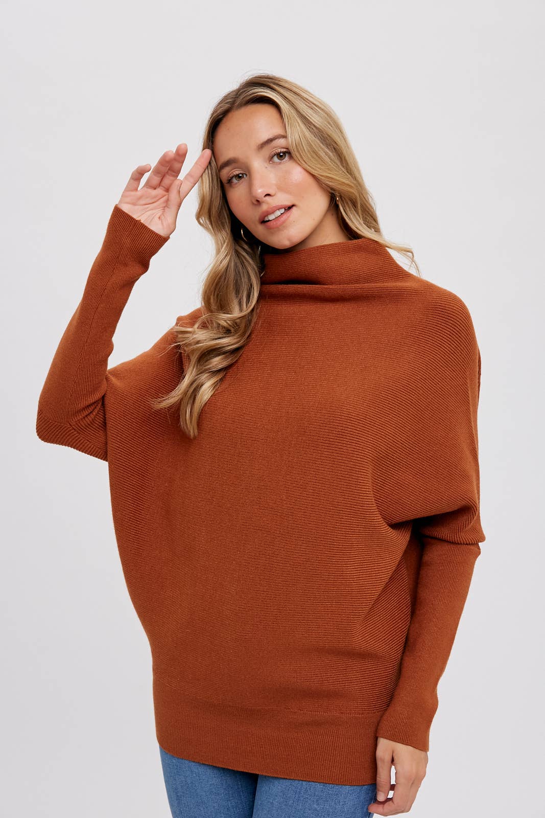 SLOUCH NECK DOLMAN PULLOVER