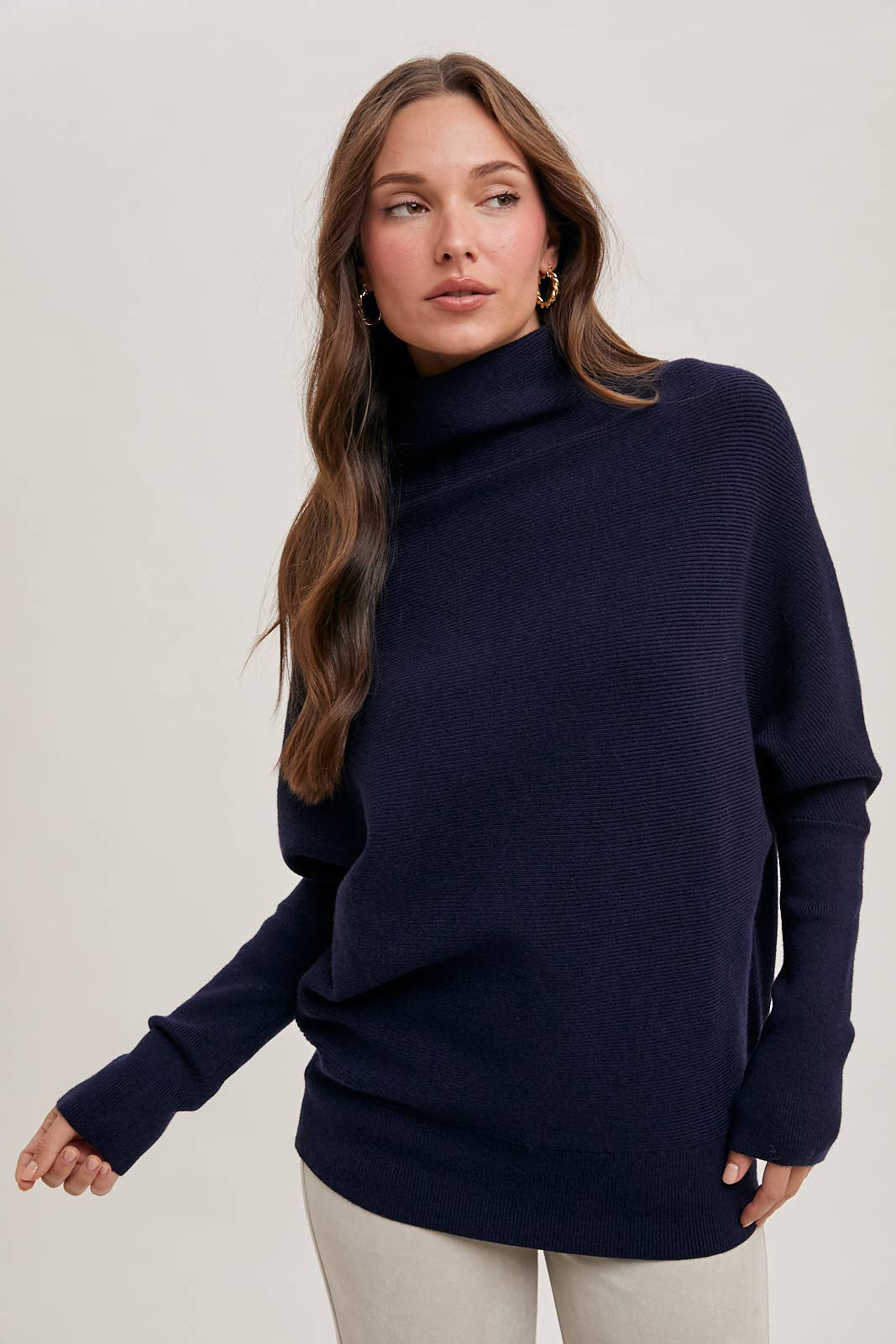 SLOUCH NECK DOLMAN PULLOVER