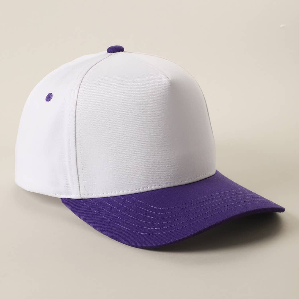 Color Pop Button Two-Tone Trucker Hat