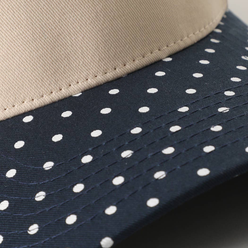SMALL POLKA DOT Brim Two-Tone Trucker Hat