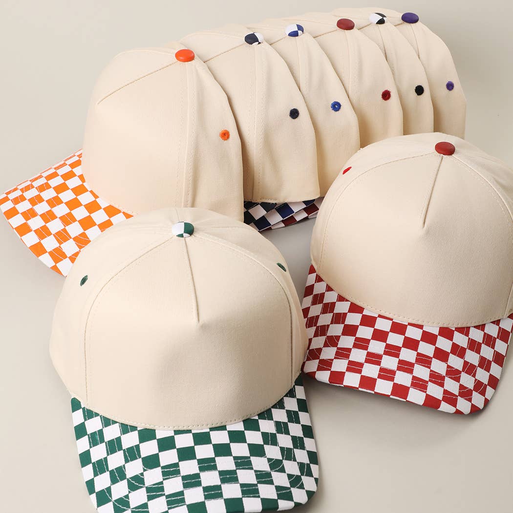 CHECKERBOARD Brim Two-Tone Trucker Hat