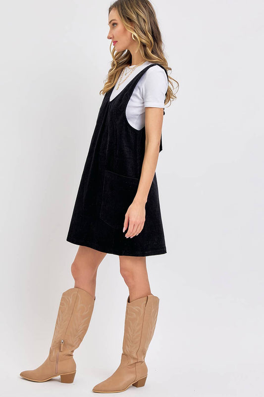 OVERALL CORDUROY DRESS