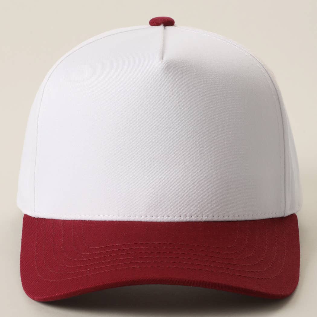 Color Pop Button Two-Tone Trucker Hat