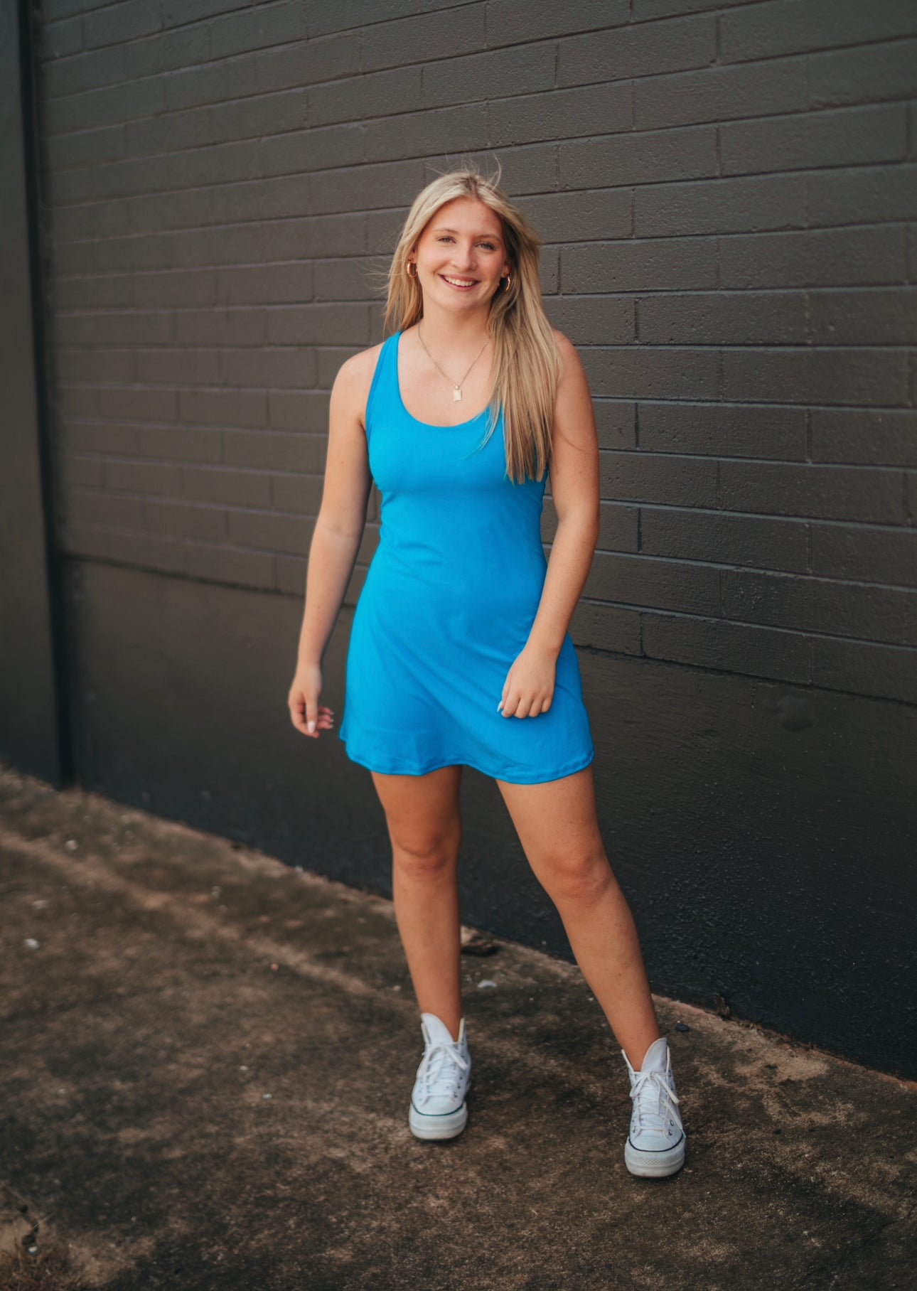 Sonic Blue Play On Tennis Dress