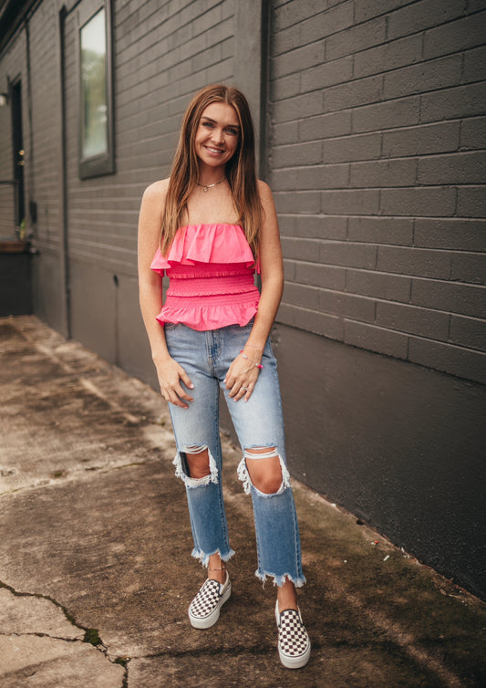 Pink Vista Tube Top